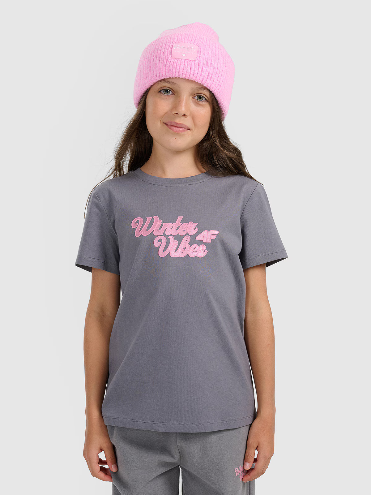 T-shirt regular z nadrukiem dziewczęcy