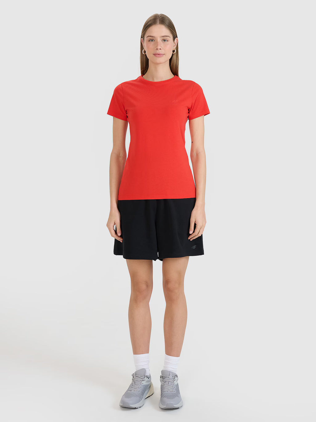 T-shirt slim gładki damski