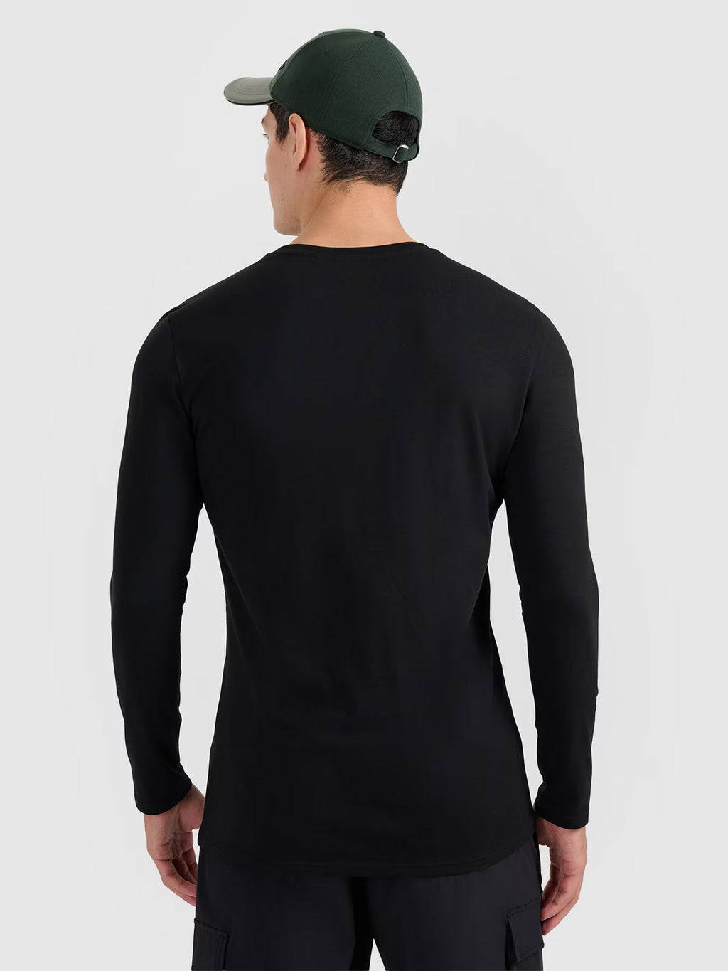 Longsleeve slim gładki męski