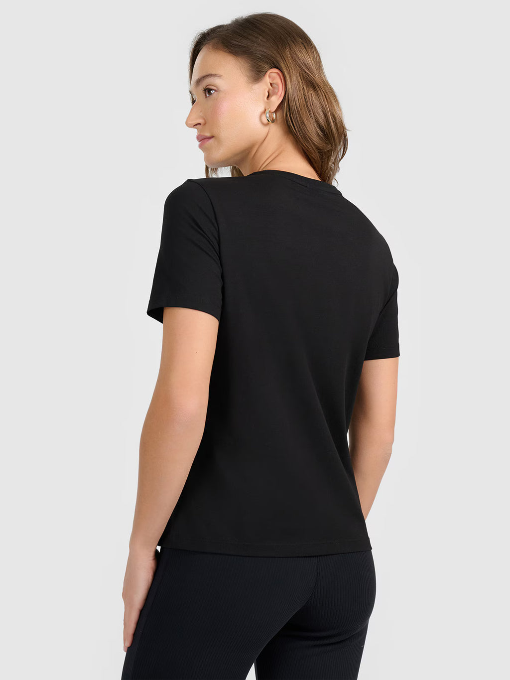 T-shirt regular gładki damski