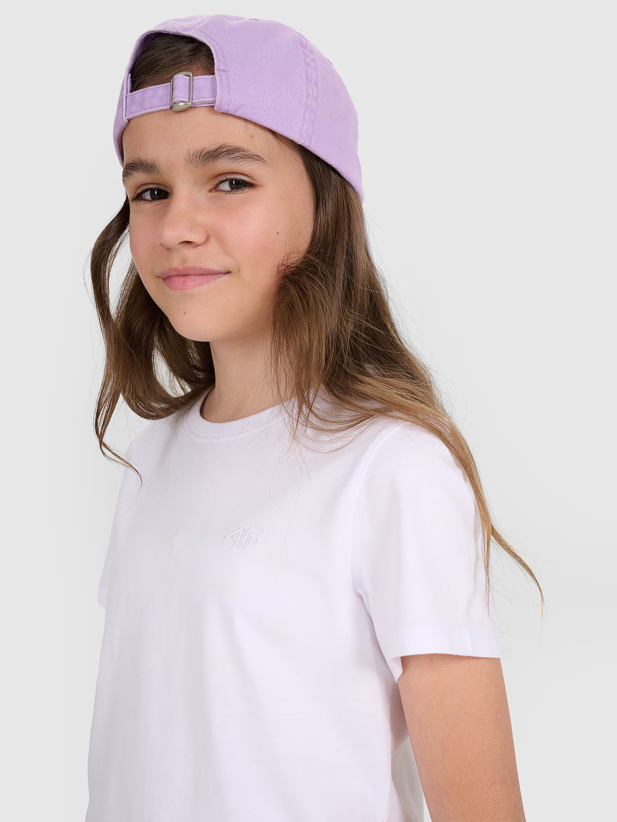 T-shirt regular gładki dziewczęcy