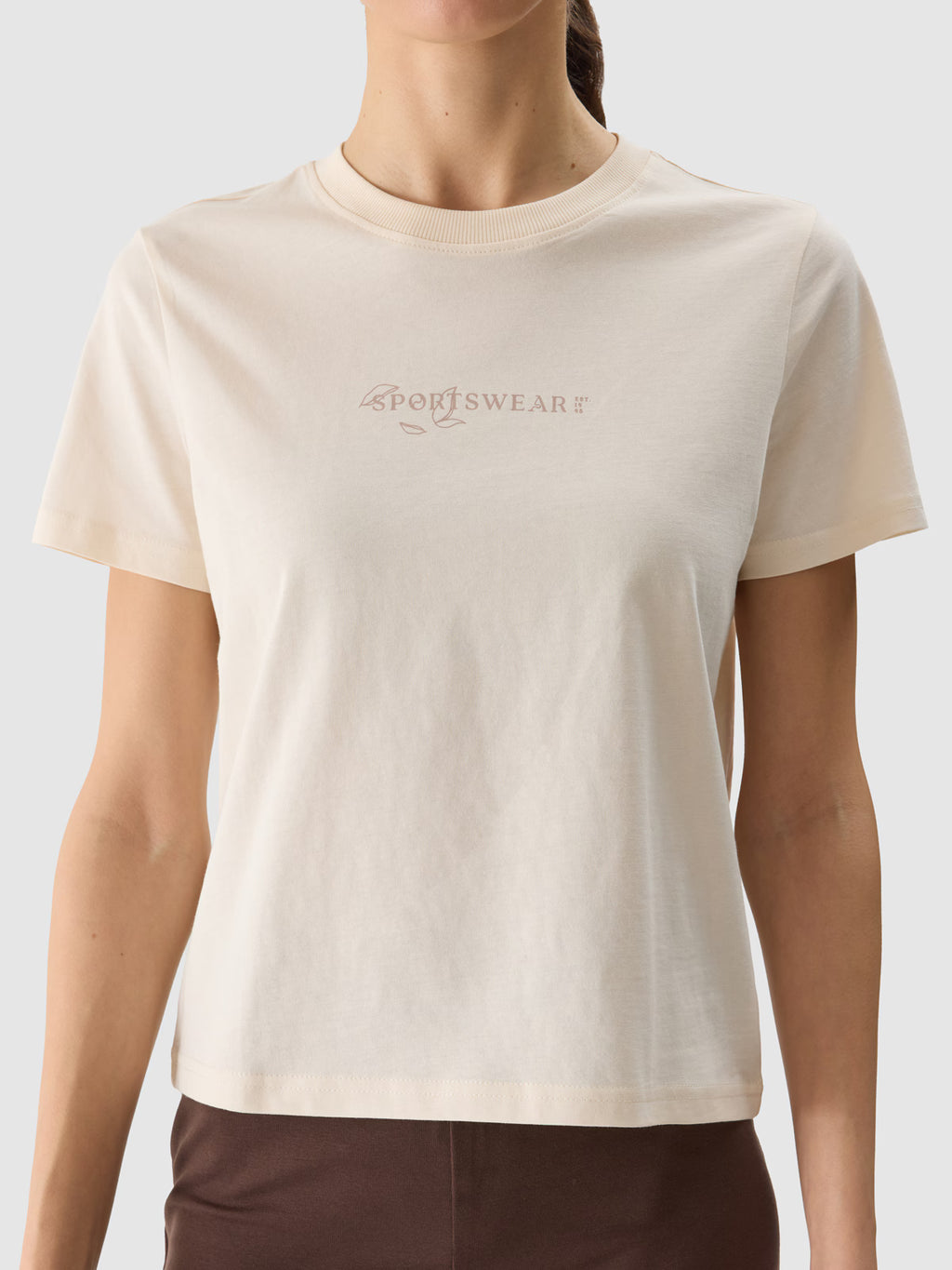 T-shirt regular z nadrukiem damski