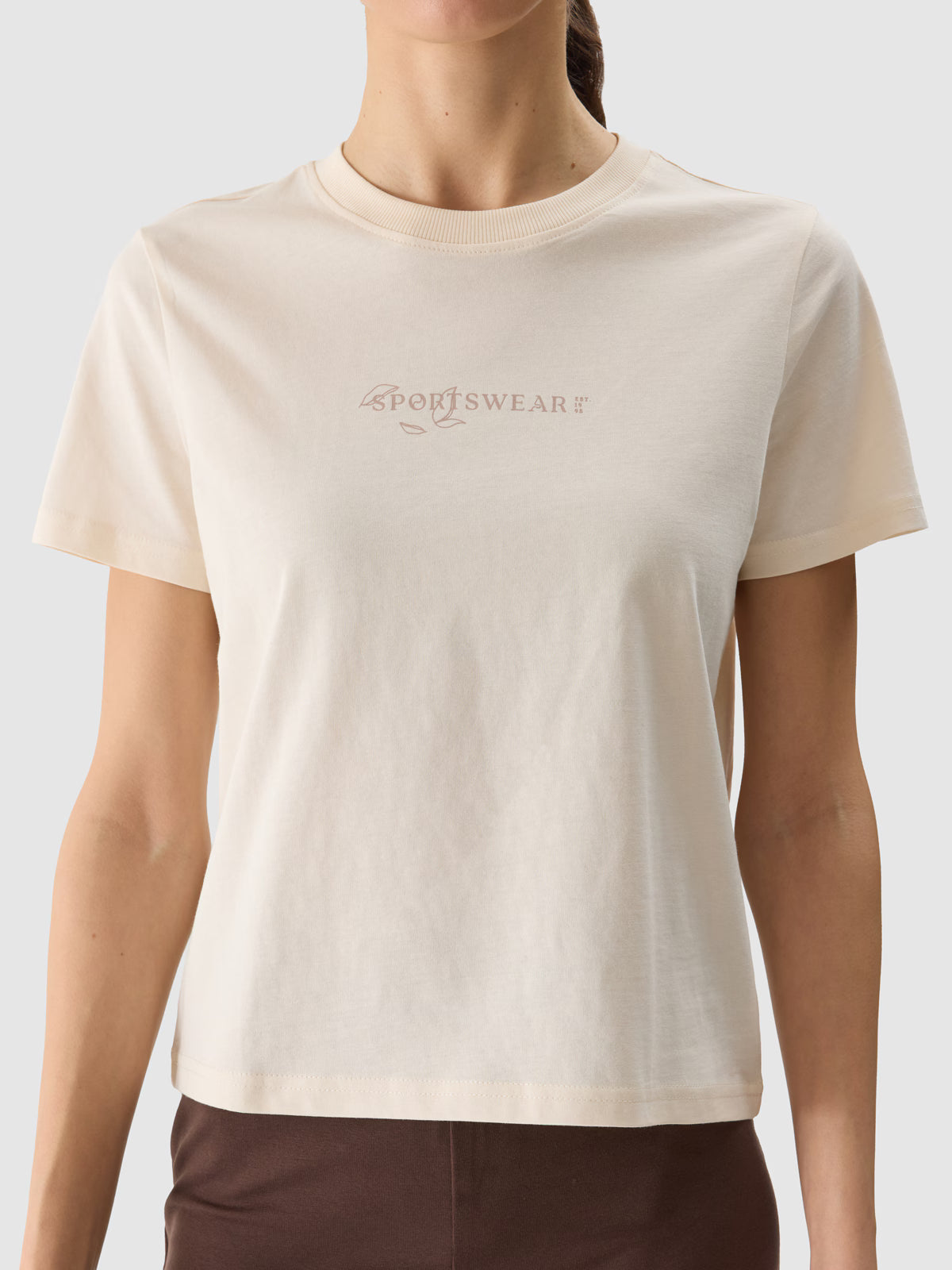 T-shirt regular z nadrukiem damski