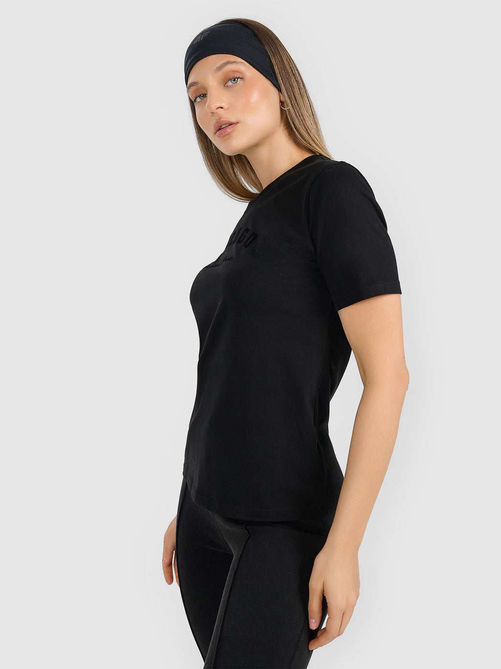 T-shirt regular z nadrukiem damski