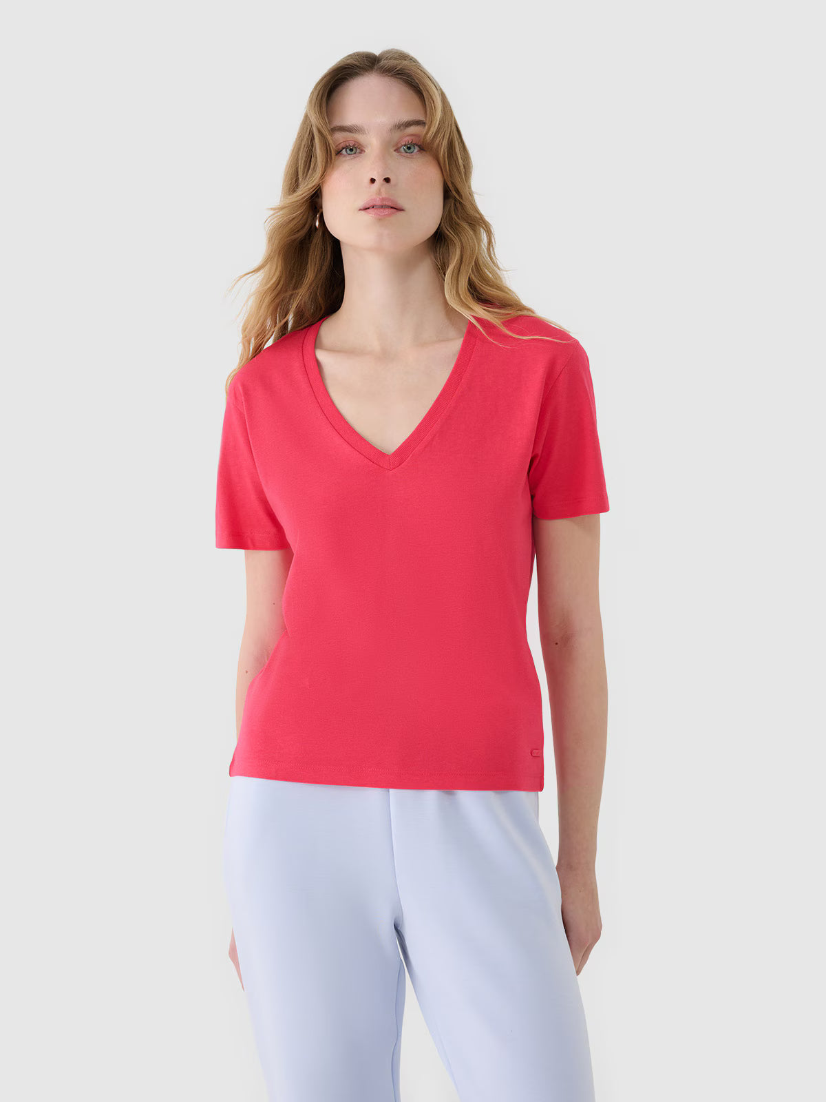 T-shirt oversize z modalem damski