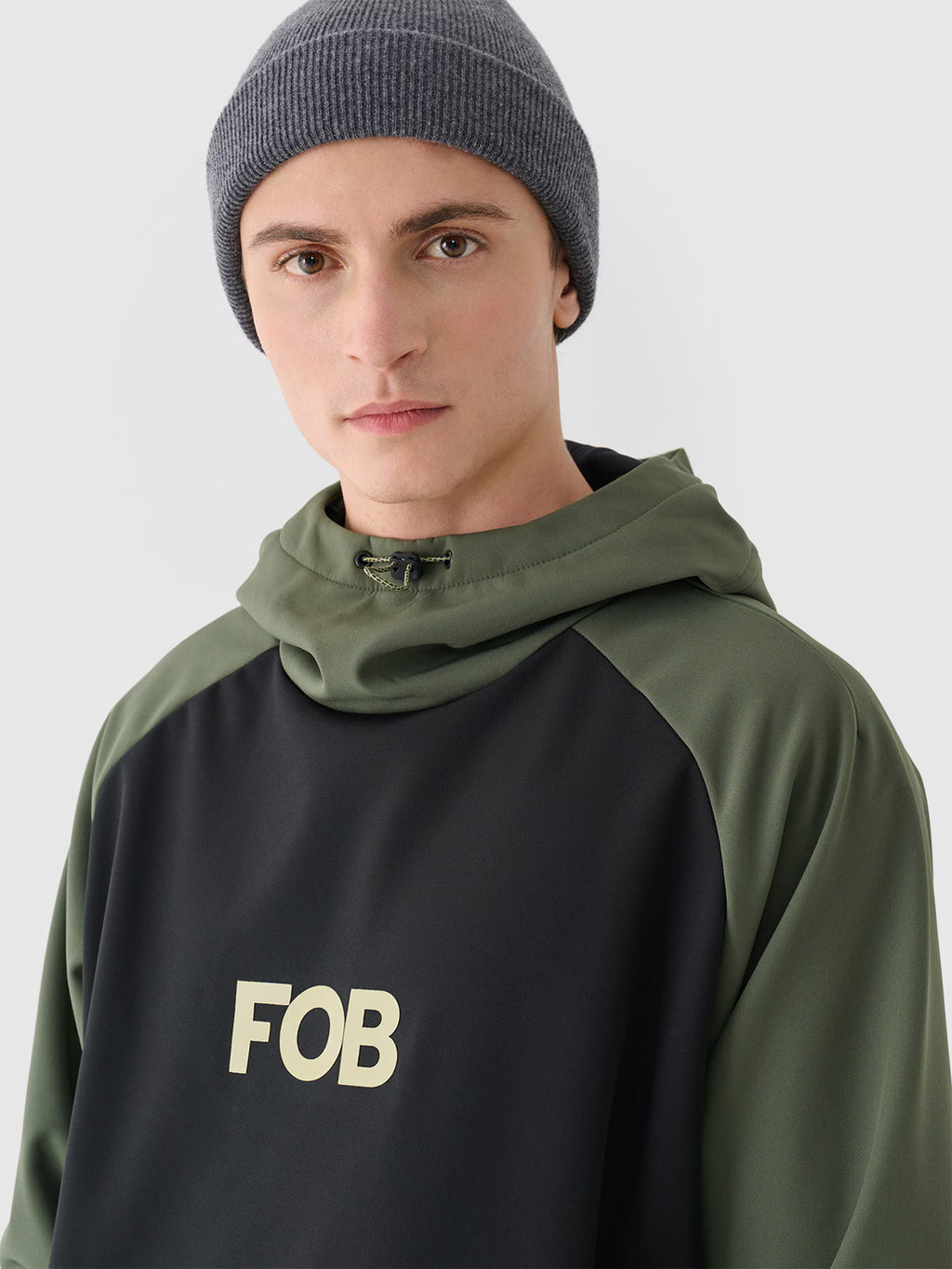 Długa bluza snowboardowa z softshellu membrana 5000 męska