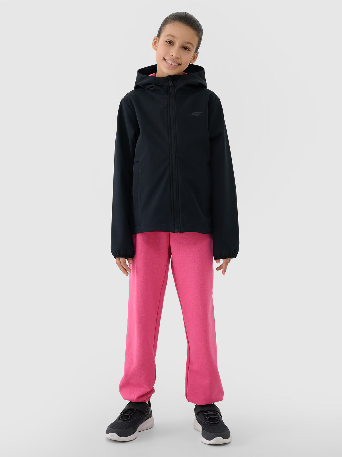 Kurtka softshell wiatroodporna membrana 5000 dziewczęca