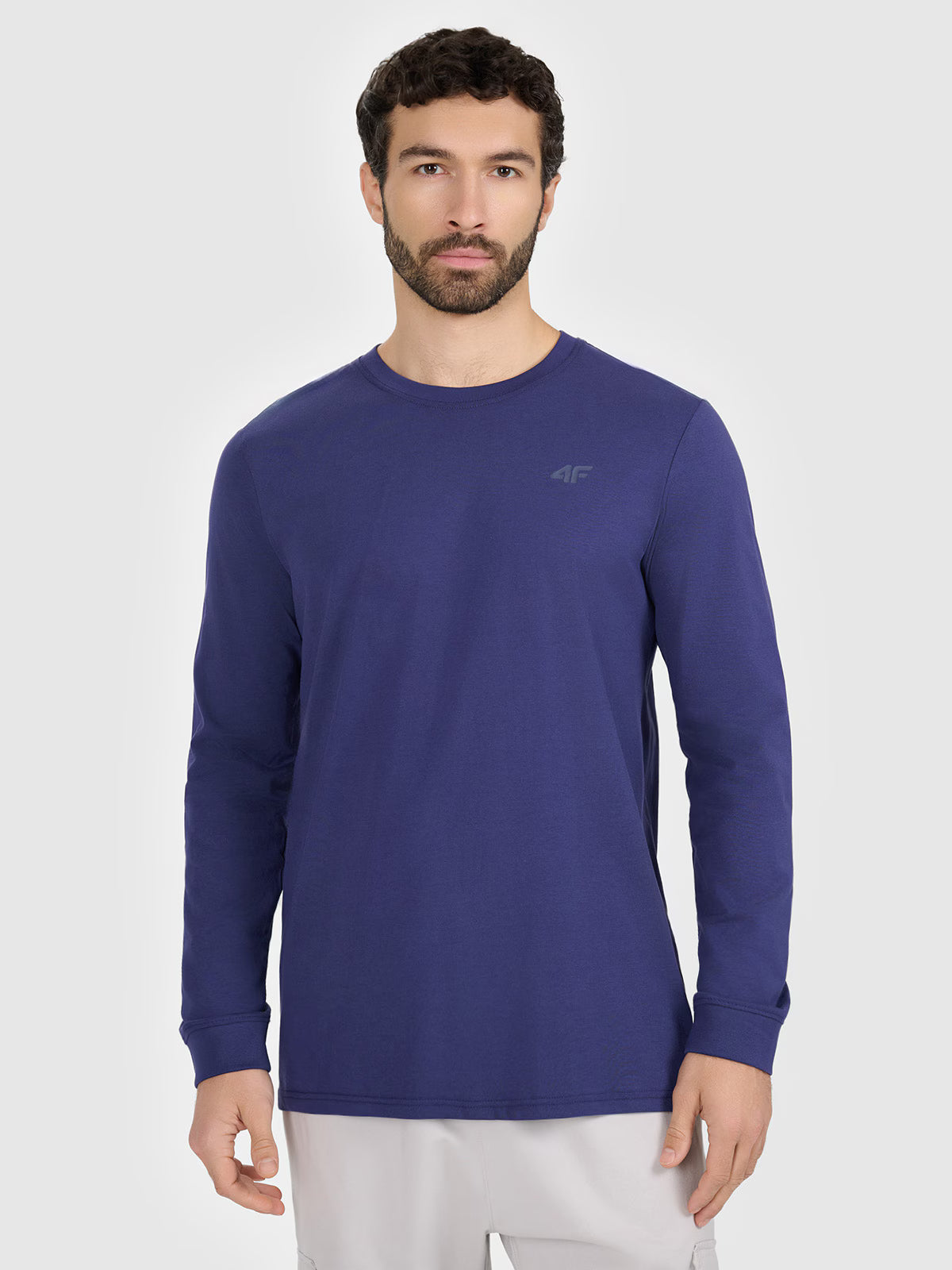 Longsleeve regular gładki męski