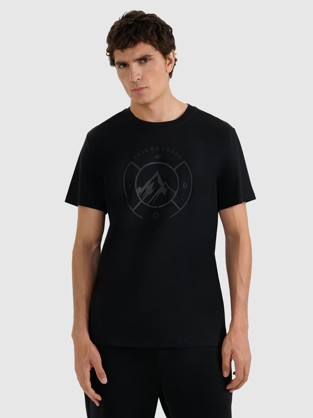 T-shirt regular z nadrukiem męski