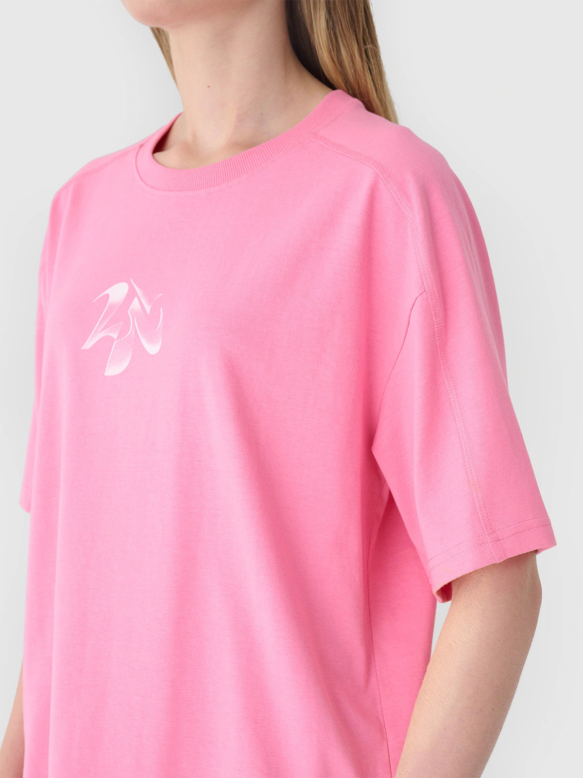 T-shirt oversize z nadrukiem damski