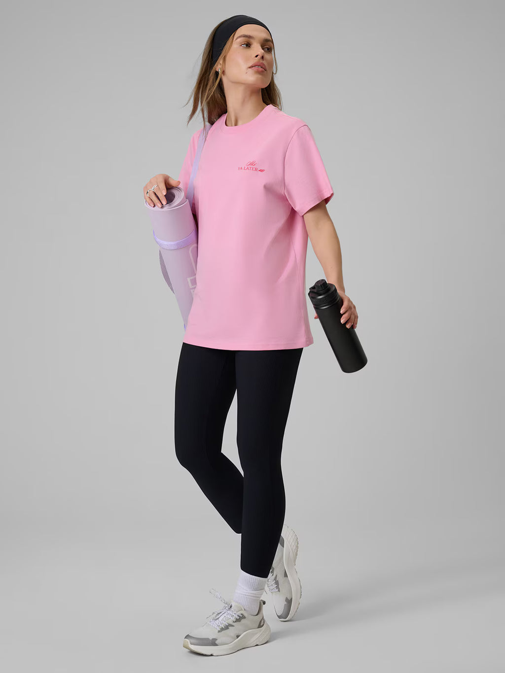 T-shirt loose z nadrukiem damski