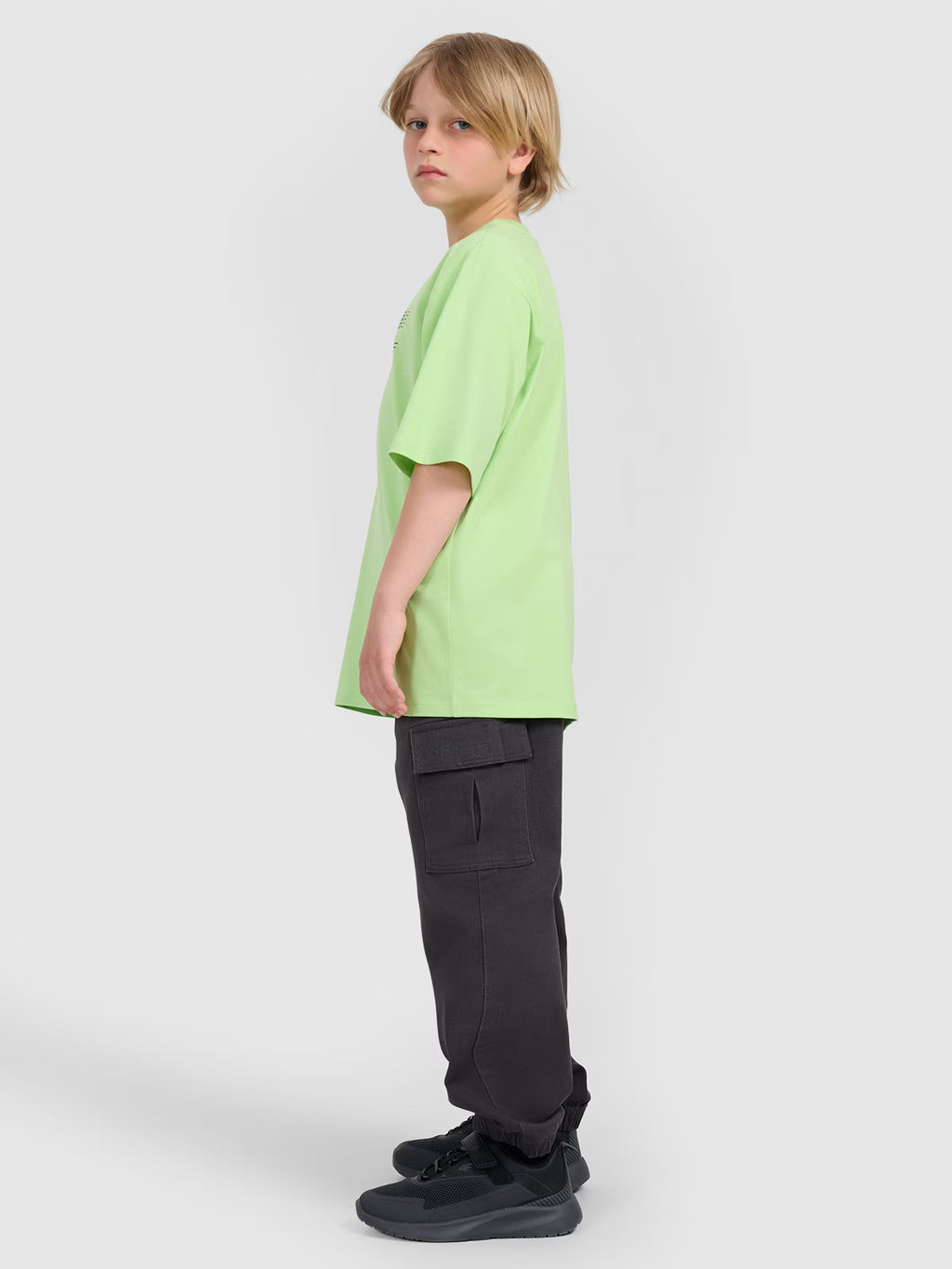 T-shirt oversize z nadrukiem chłopięcy