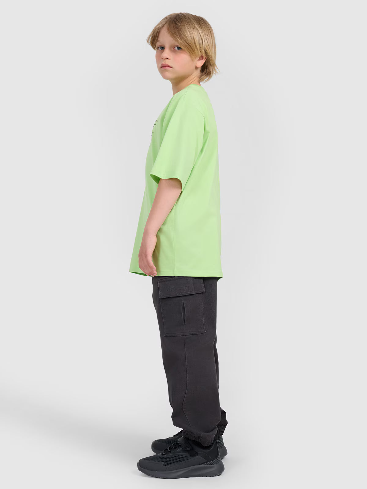 T-shirt oversize z nadrukiem chłopięcy