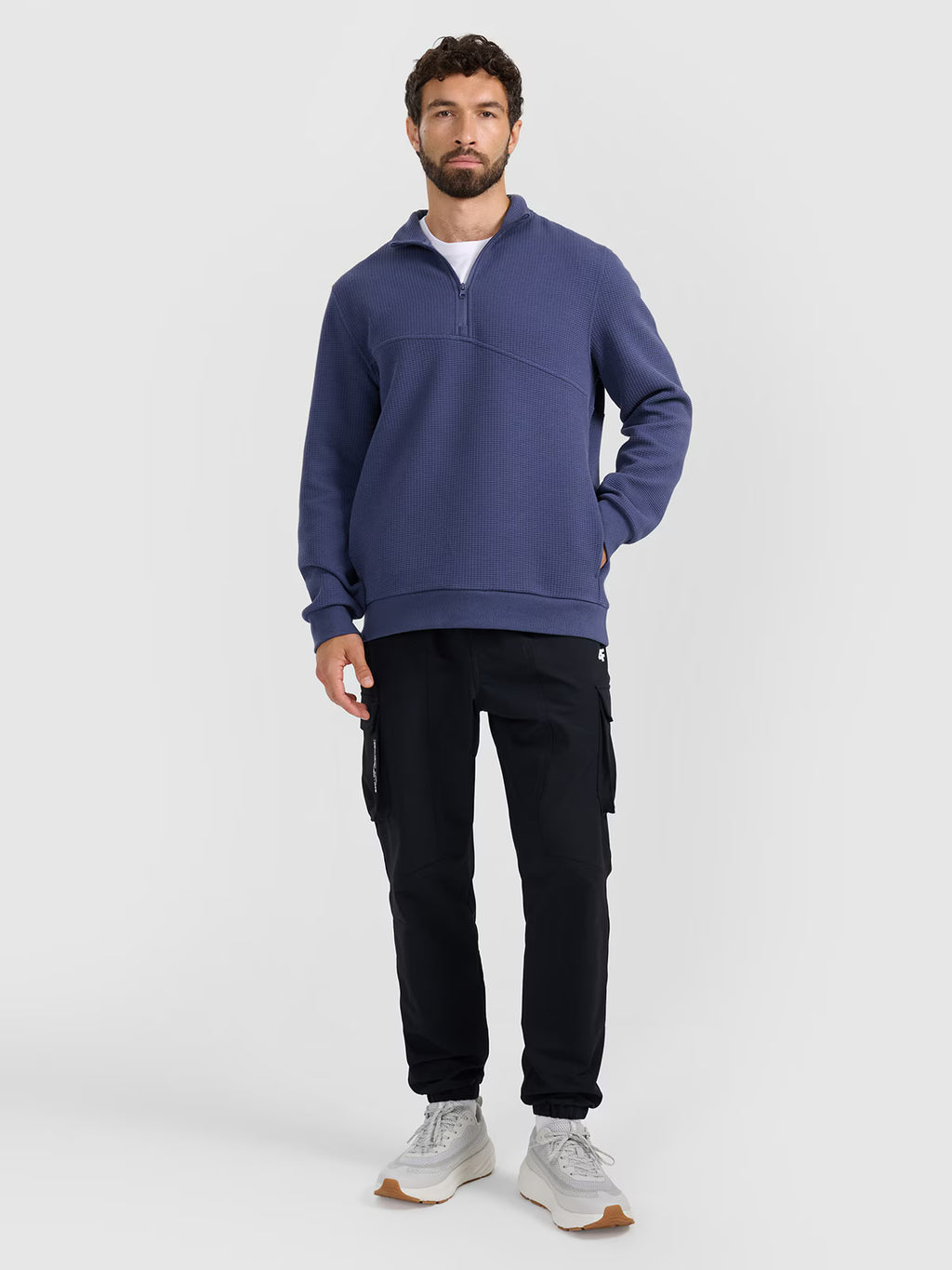 Bluza dresowa z dzianiny waflowej męska