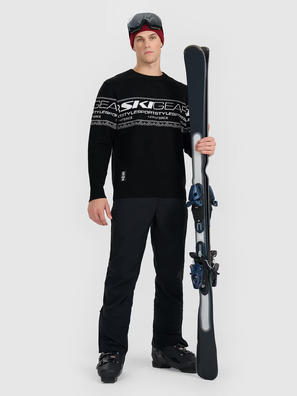 Sweter regular z wełną męski