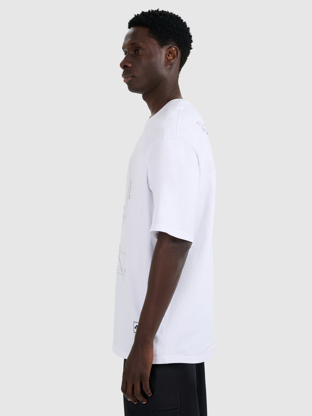 T-shirt oversize z nadrukiem męski