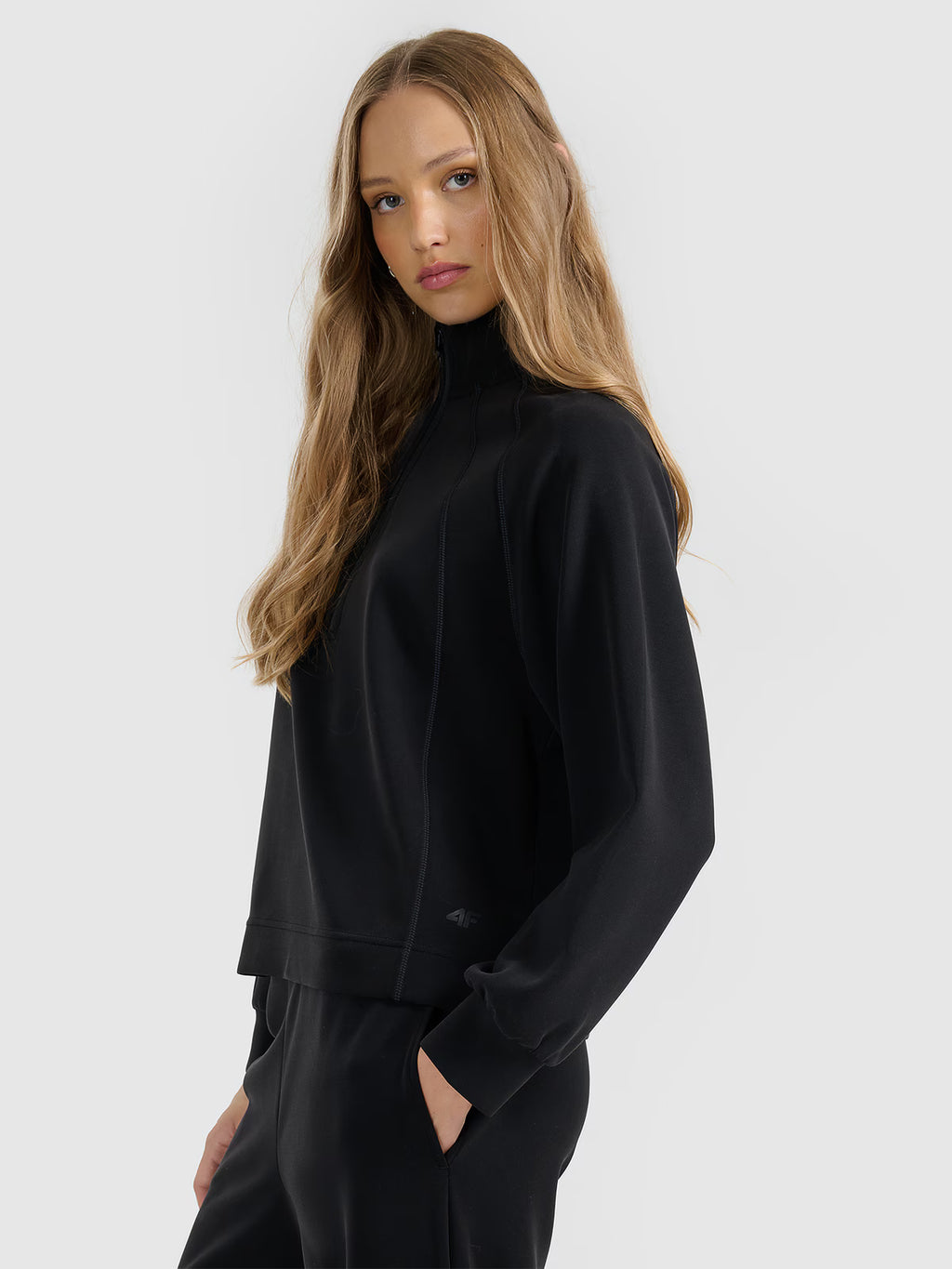 Bluza dresowa nierozpinana z modalem damska