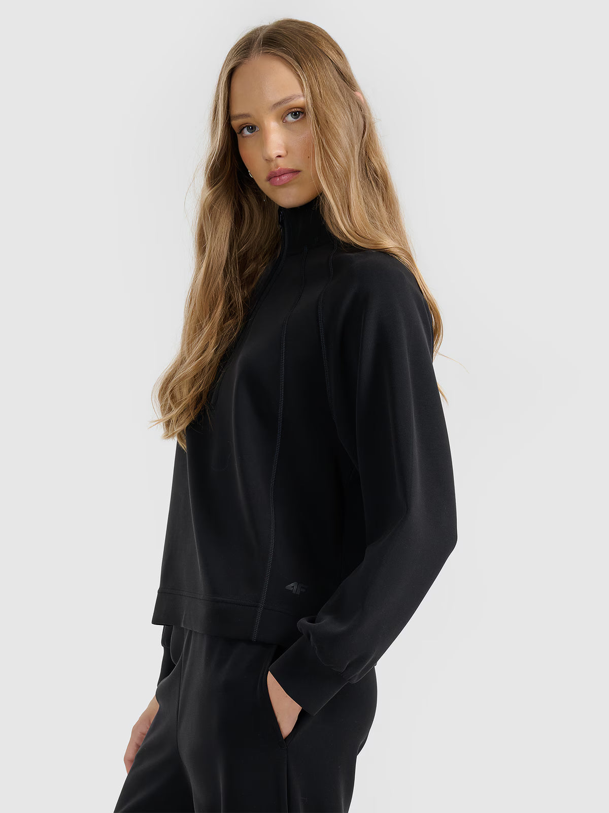 Bluza dresowa nierozpinana z modalem damska