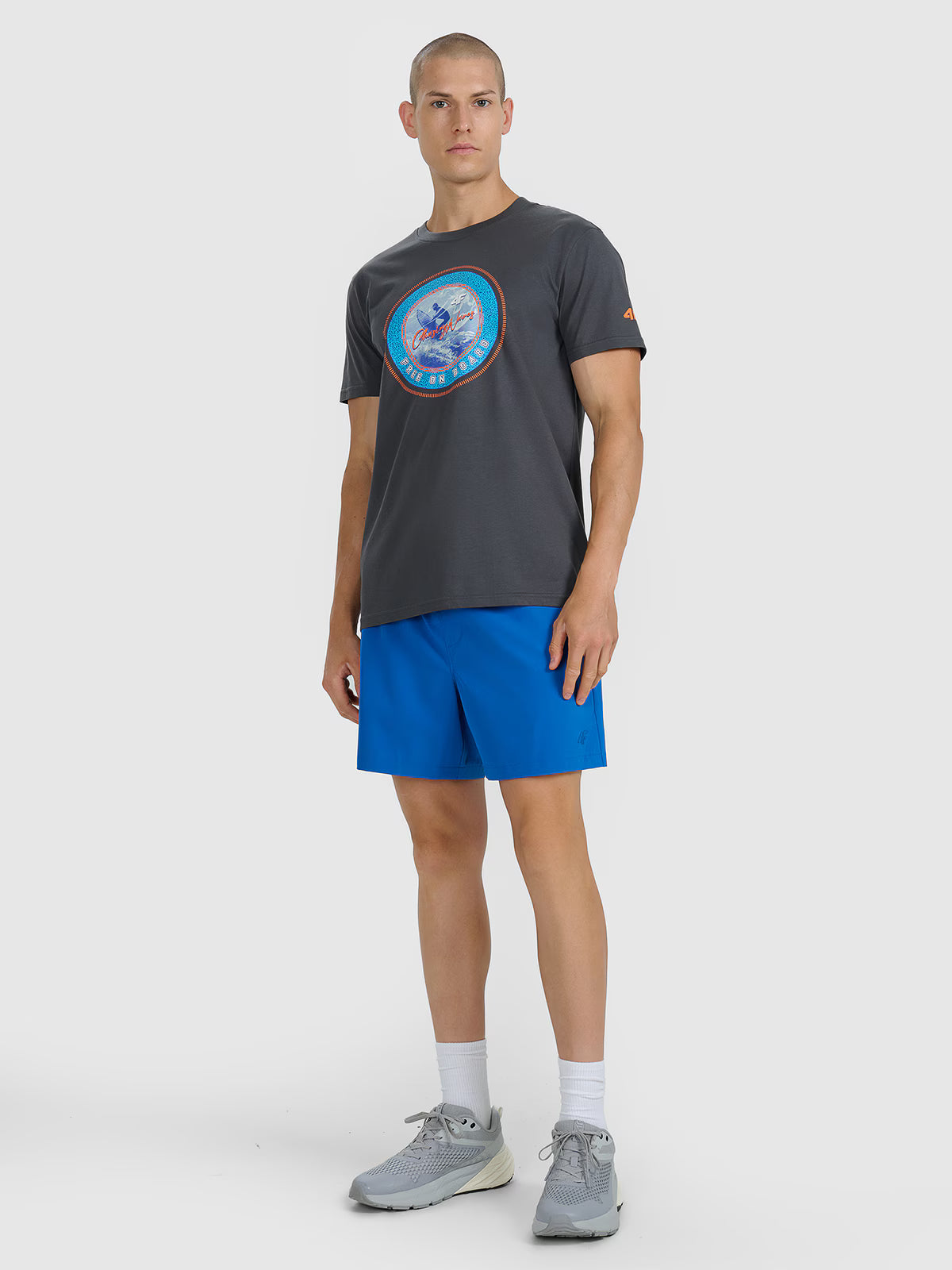 T-shirt regular z nadrukiem męski