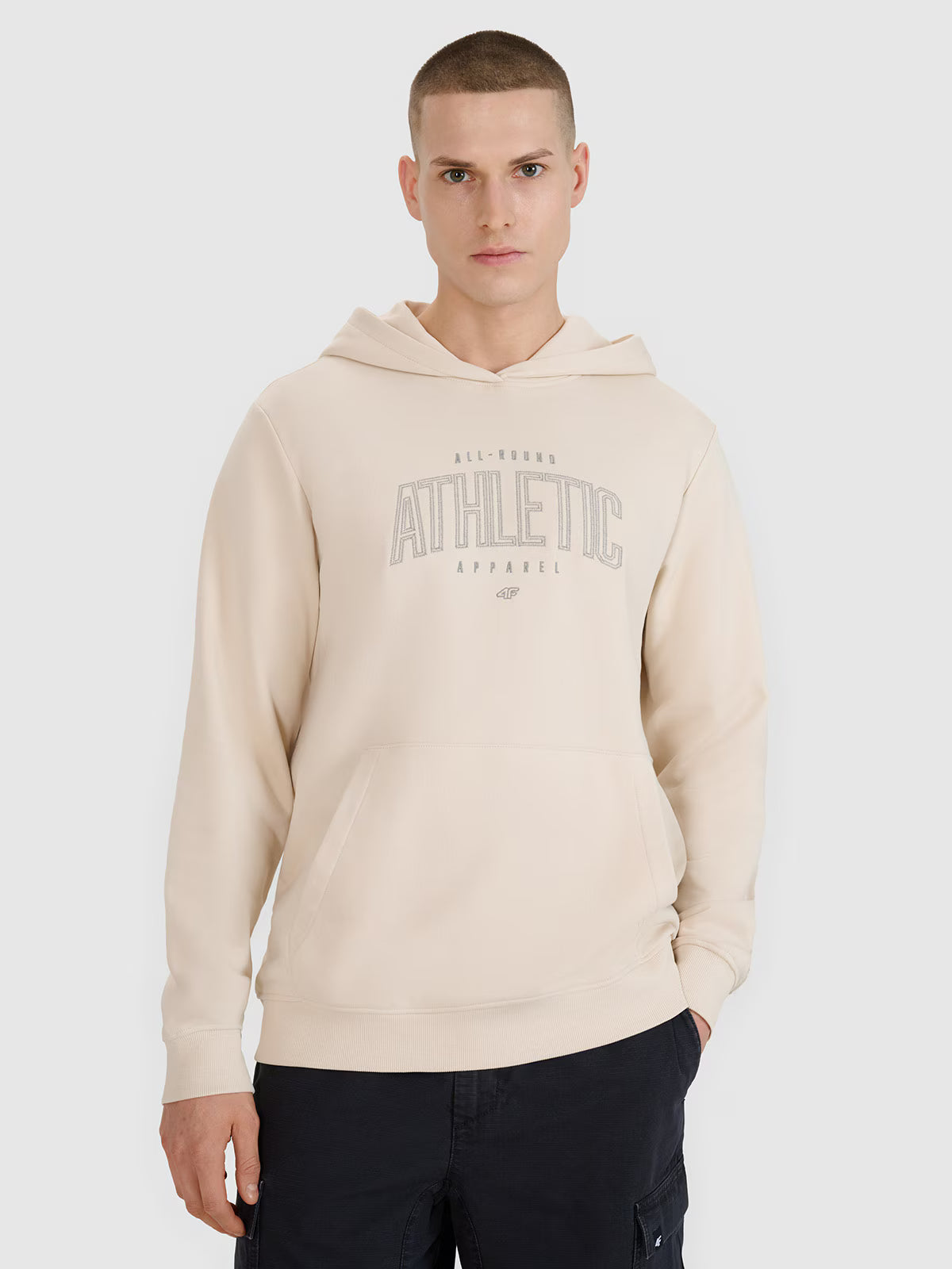 Bluza dresowa nierozpinana z kapturem męska