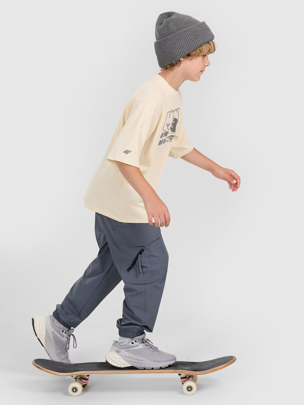 T-shirt oversize z nadrukiem chłopięcy