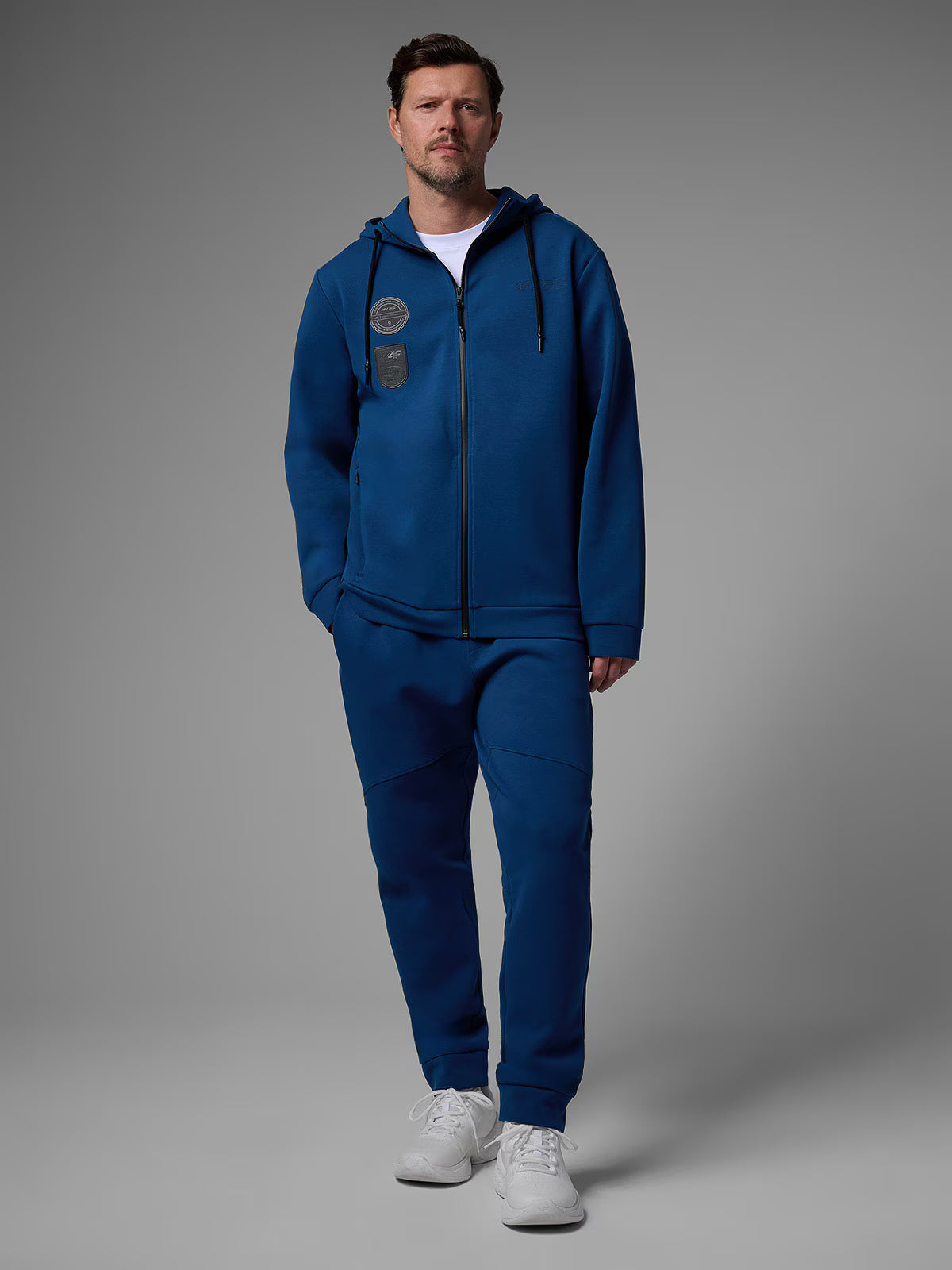 Bluza dresowa regular z kapturem męska 4F x Robert Lewandowski