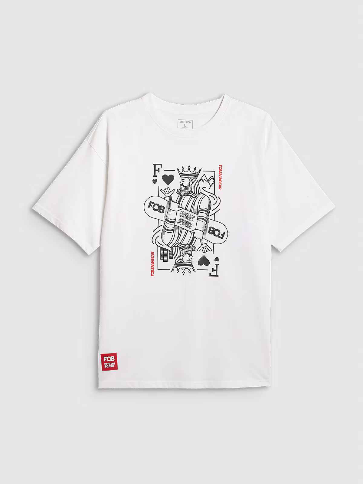 T-shirt loose z nadrukiem męski