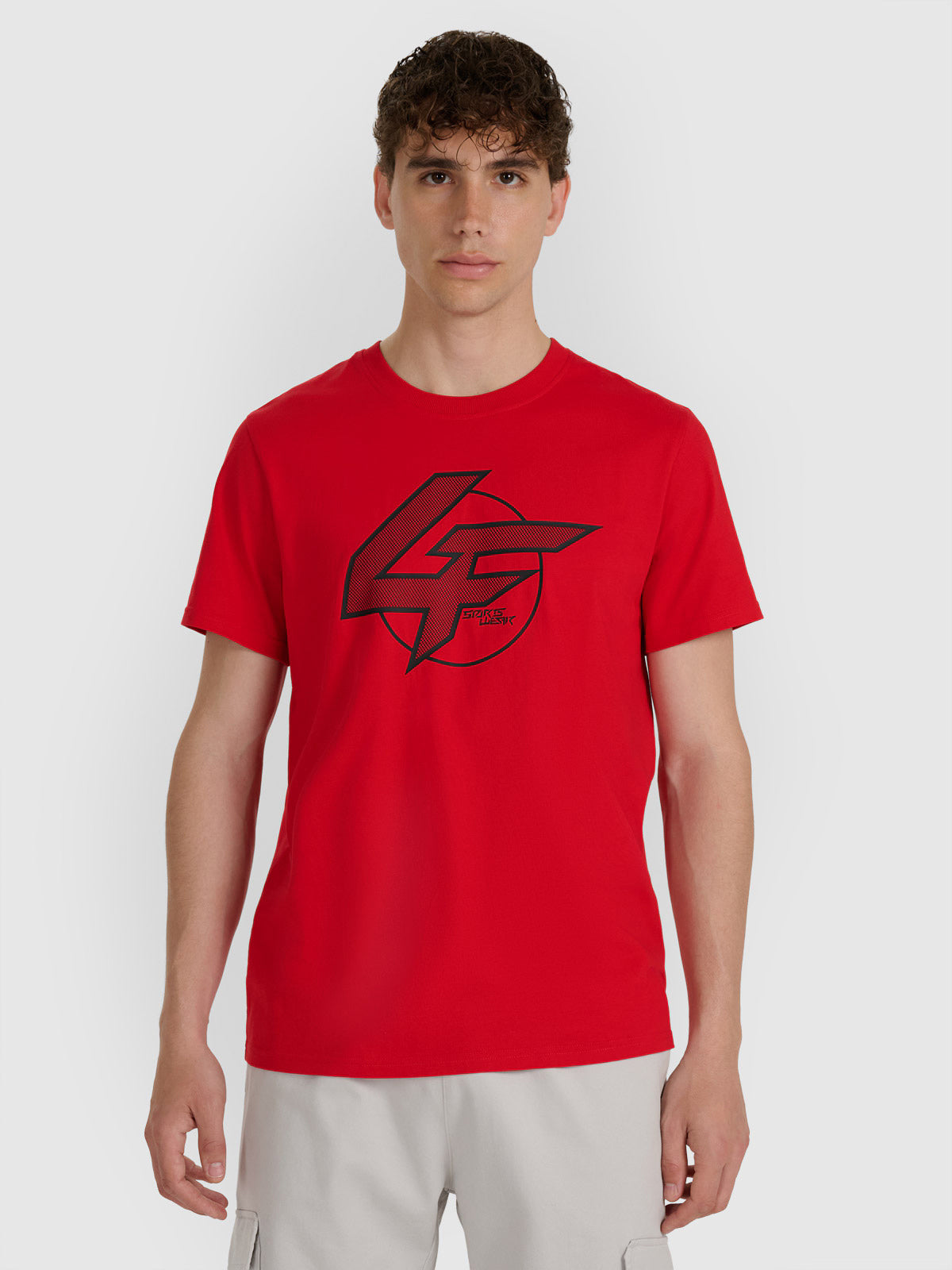T-shirt regular z nadrukiem męski