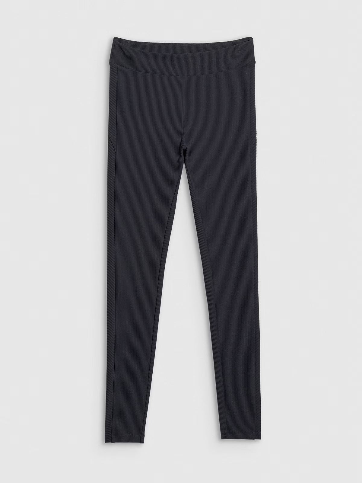 Legginsy dzianinowe prążkowane damskie