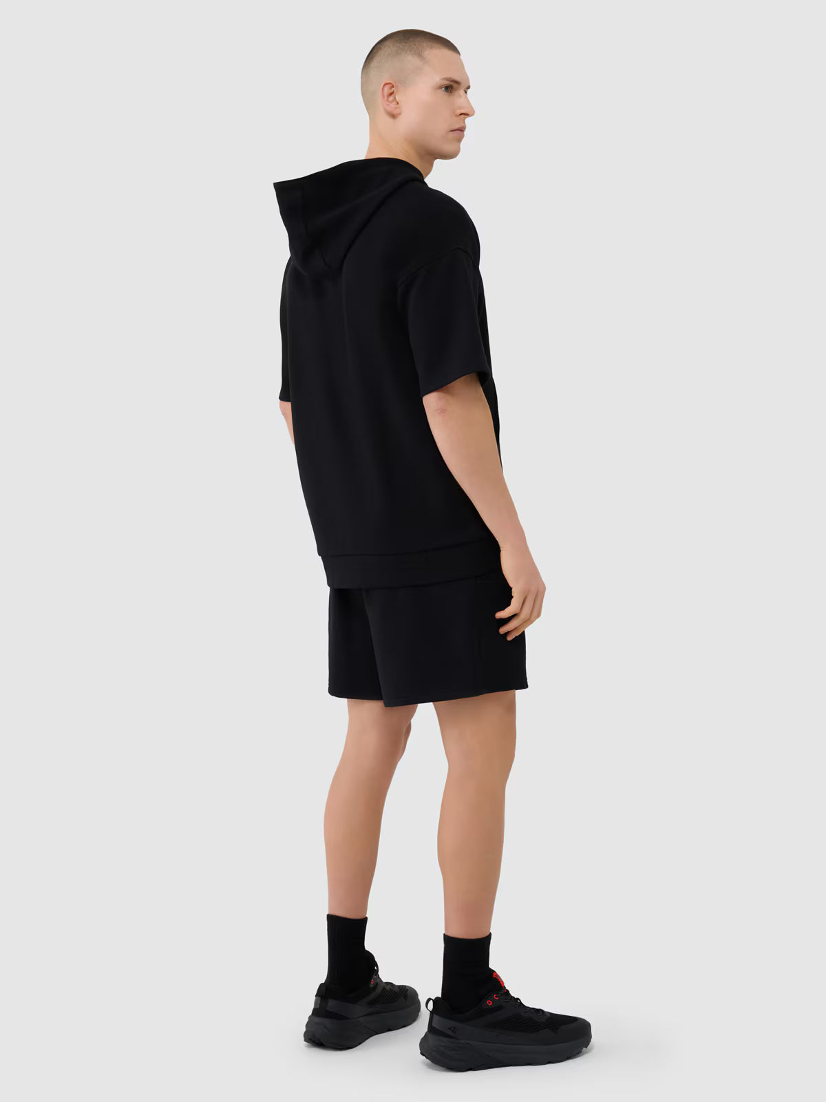 Bluza z krótkim rękawem z kapturem męska