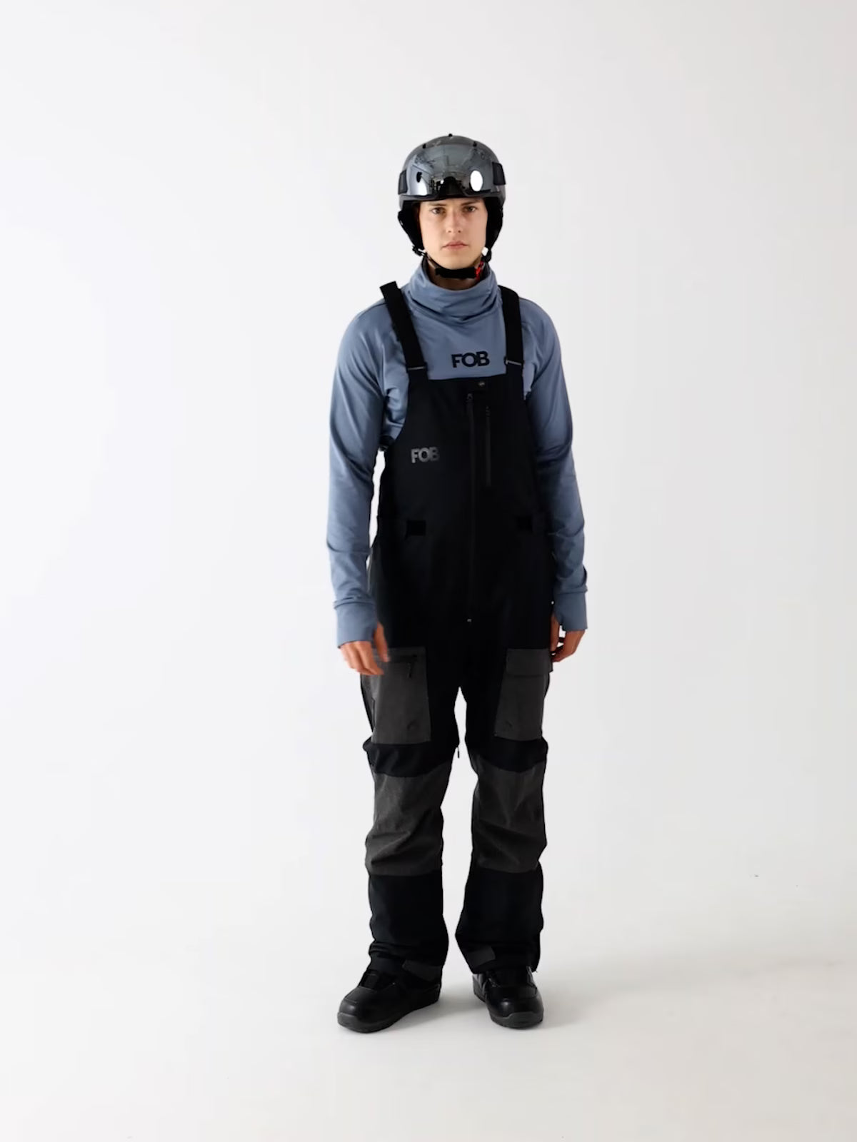 Spodnie snowboardowe z szelkami membrana 10000 męskie