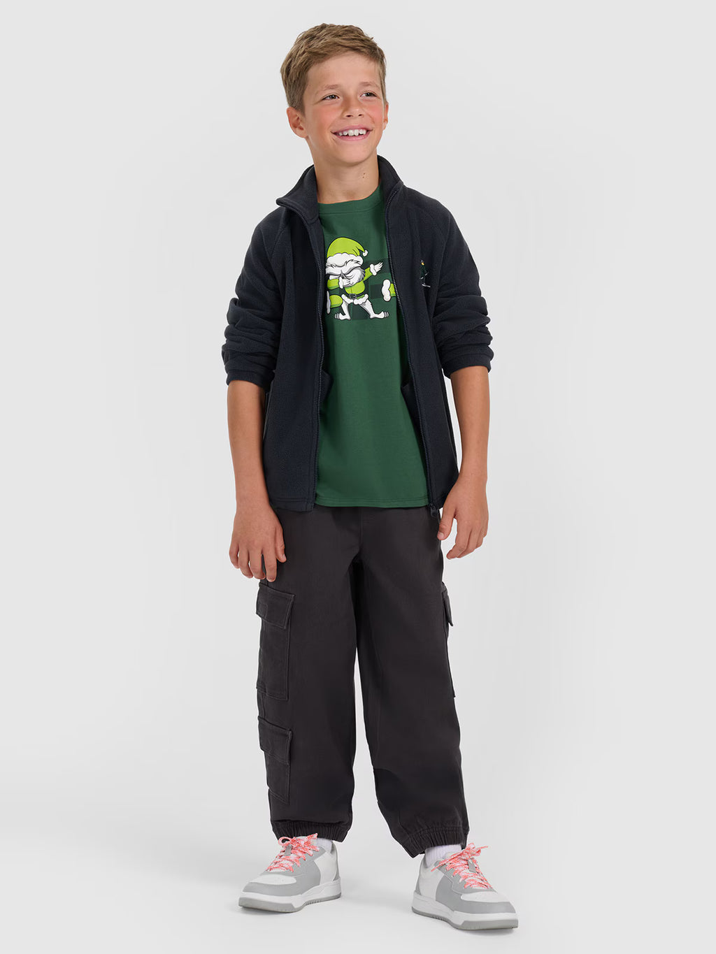T-shirt regular z nadrukiem świątecznym chłopięcy