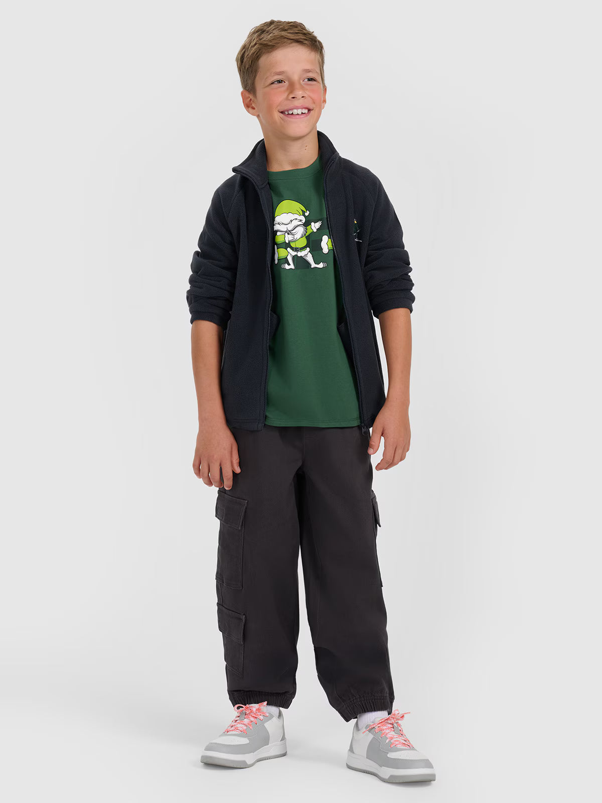 T-shirt regular z nadrukiem świątecznym chłopięcy