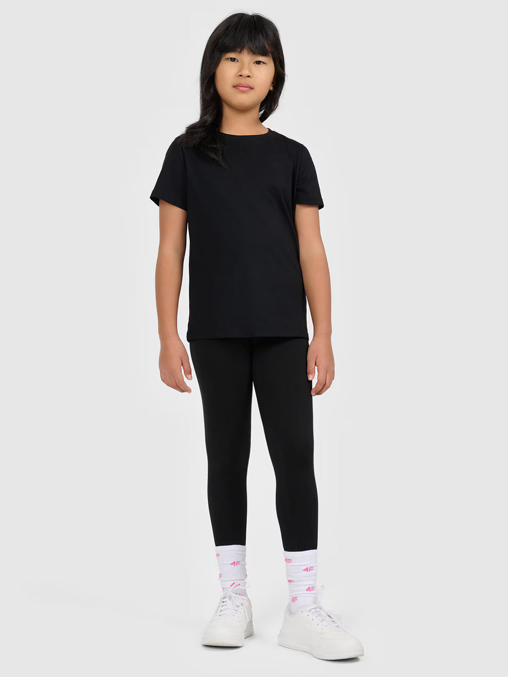 T-shirt gładki dziewczęcy