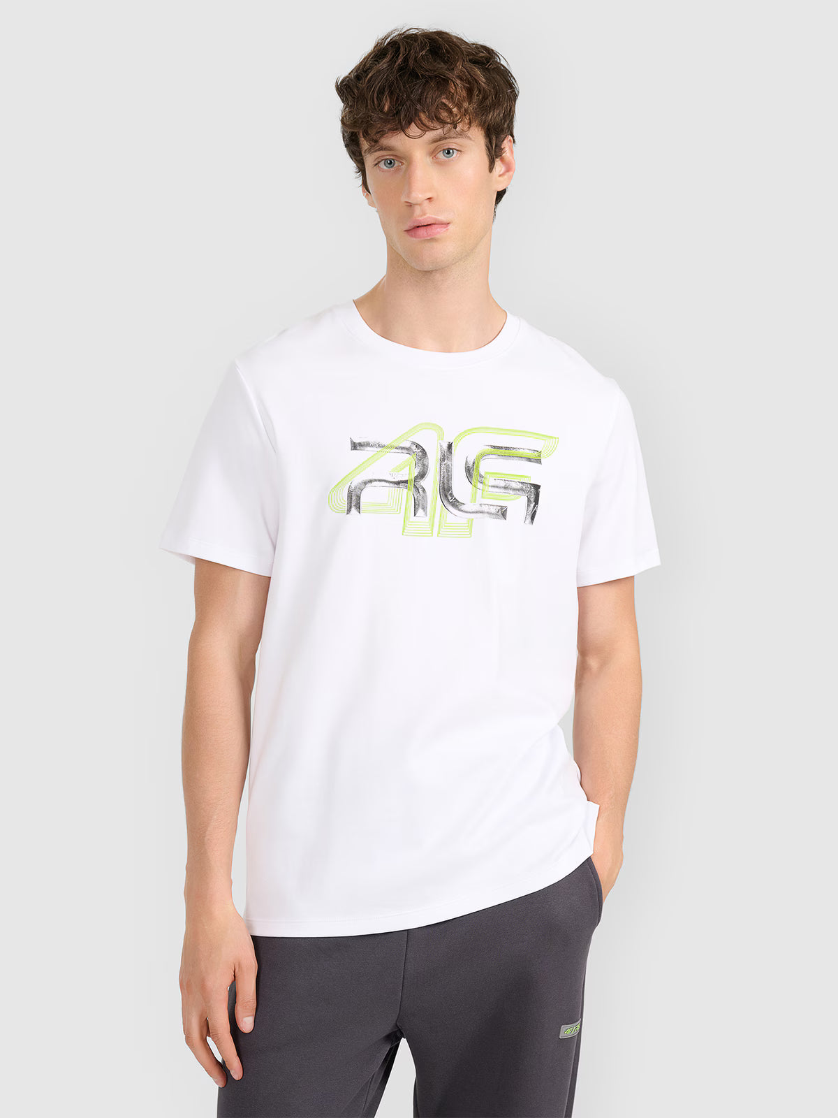 T-shirt regular z nadrukiem męski 4F x Robert Lewandowski