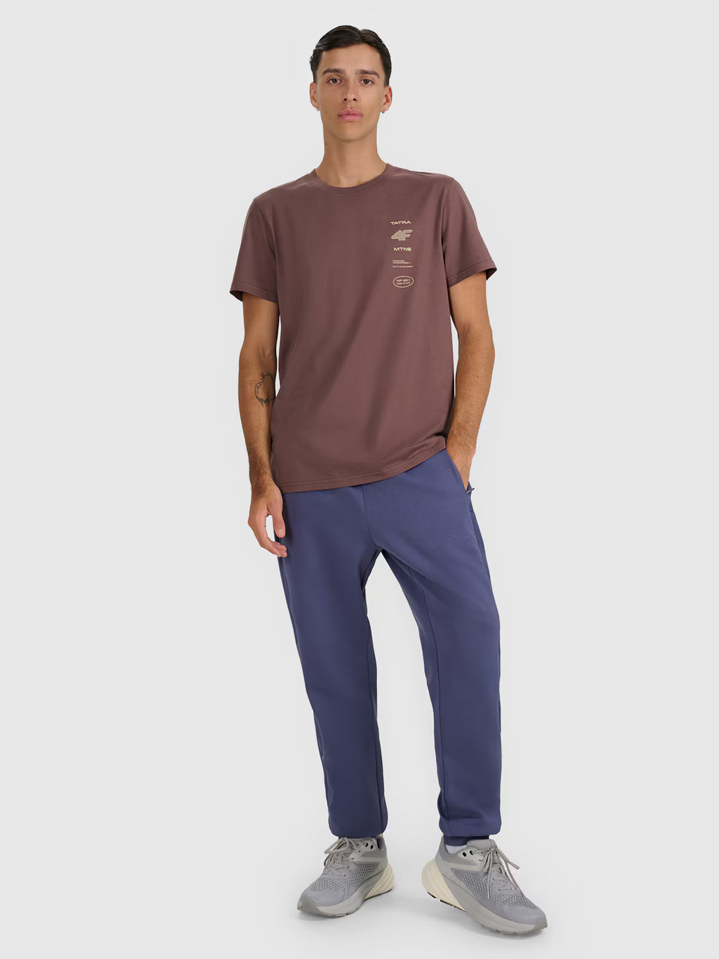 T-shirt regular z nadrukiem męski