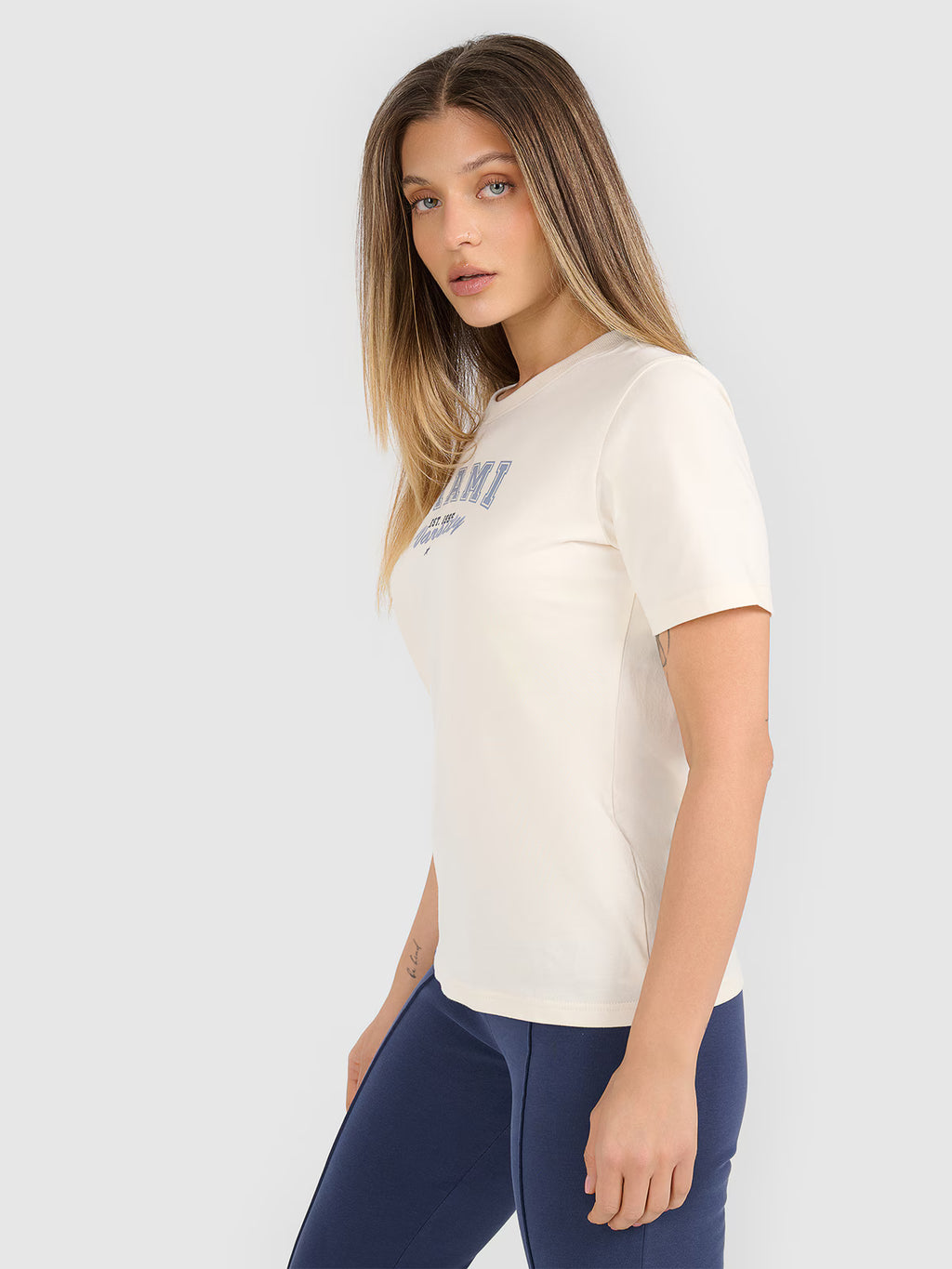 T-shirt regular z nadrukiem damski