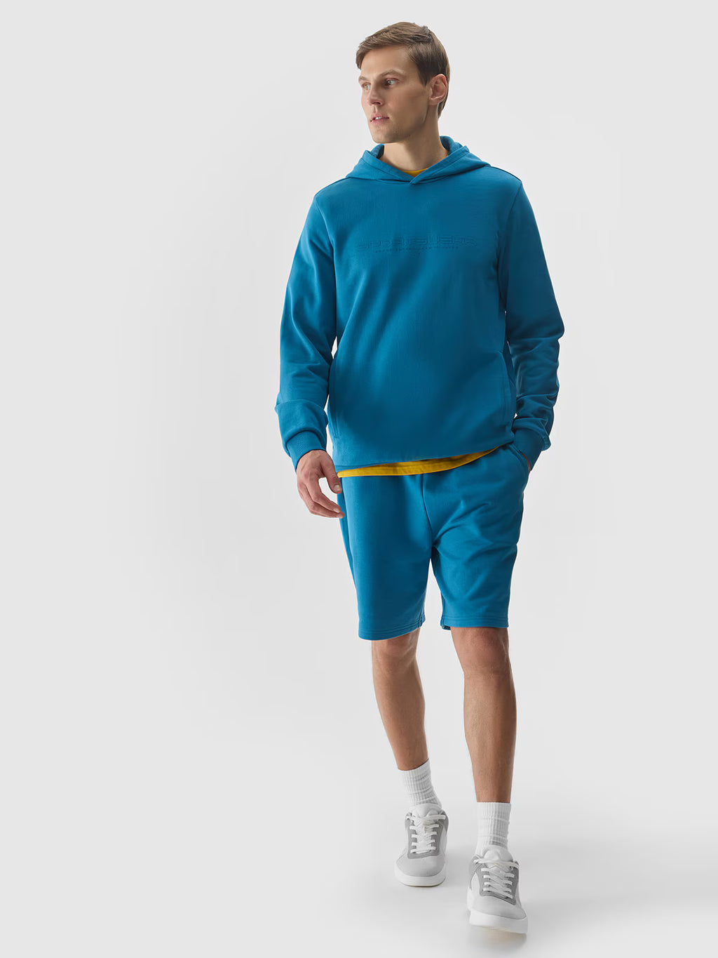 Bluza dresowa nierozpinana z kapturem męska