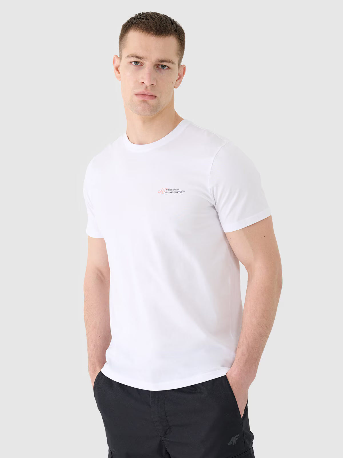 T-shirt regular gładki męski
