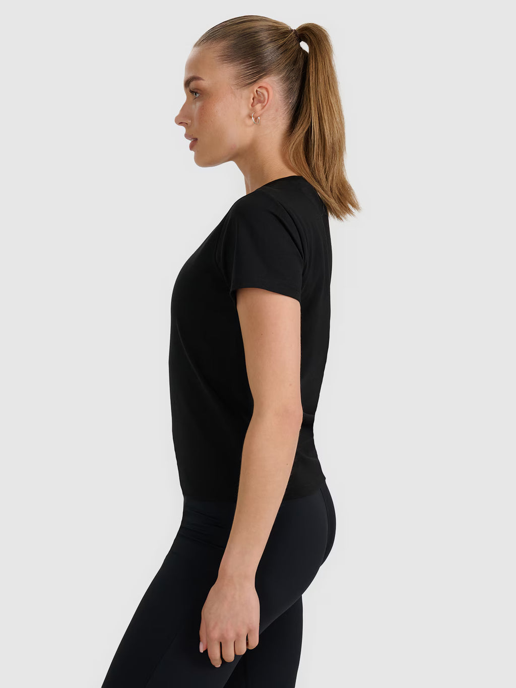 T-shirt slim z nadrukiem damski