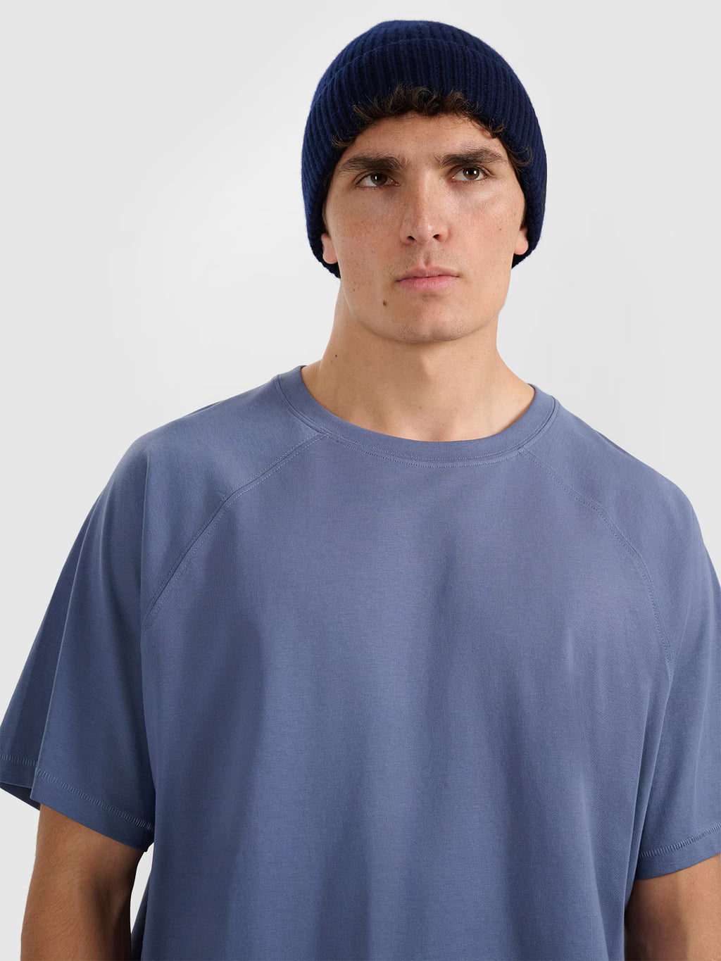 T-shirt oversize gładki męski