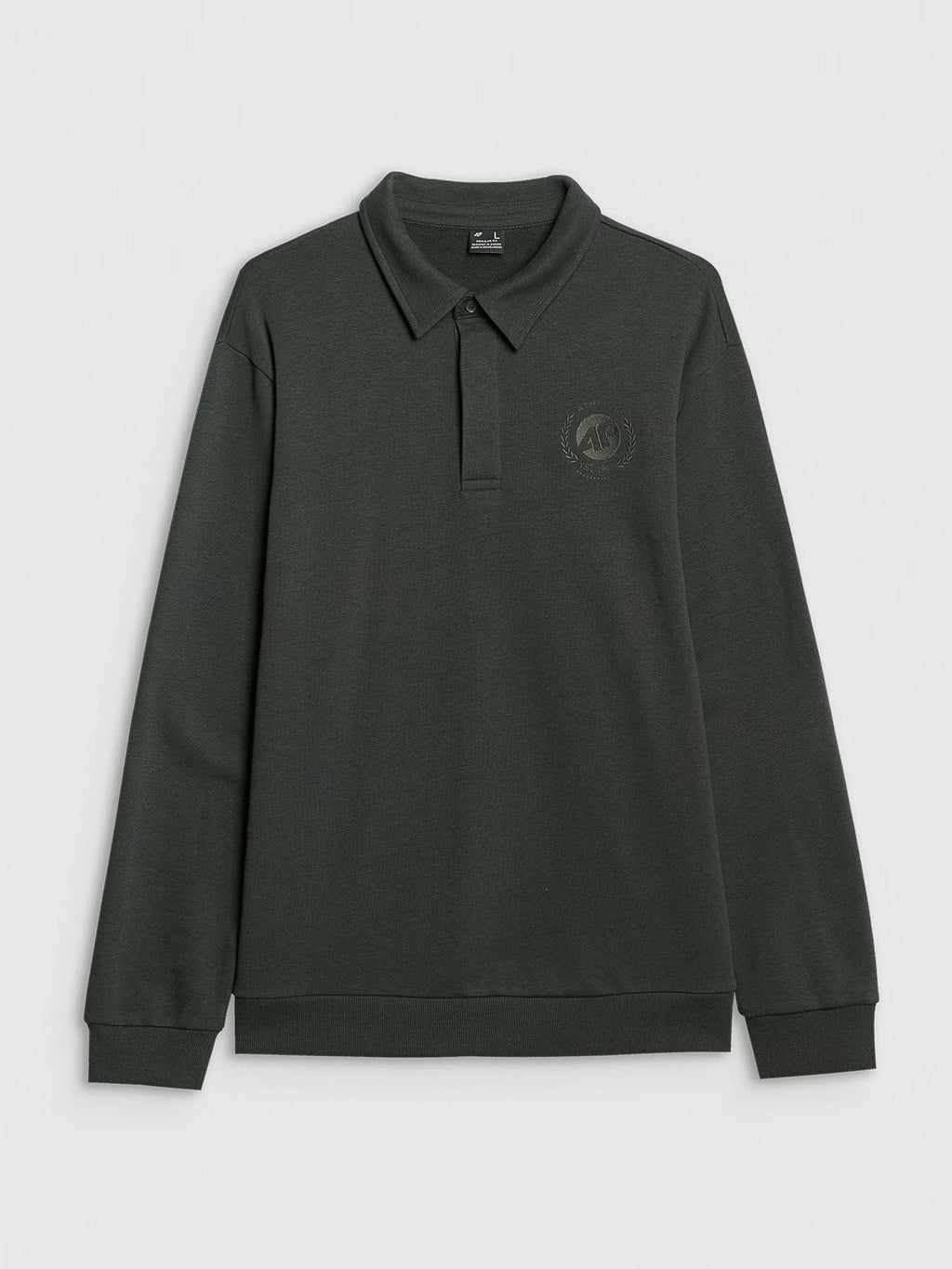 Bluza dresowa regular z kołnierzykiem męska