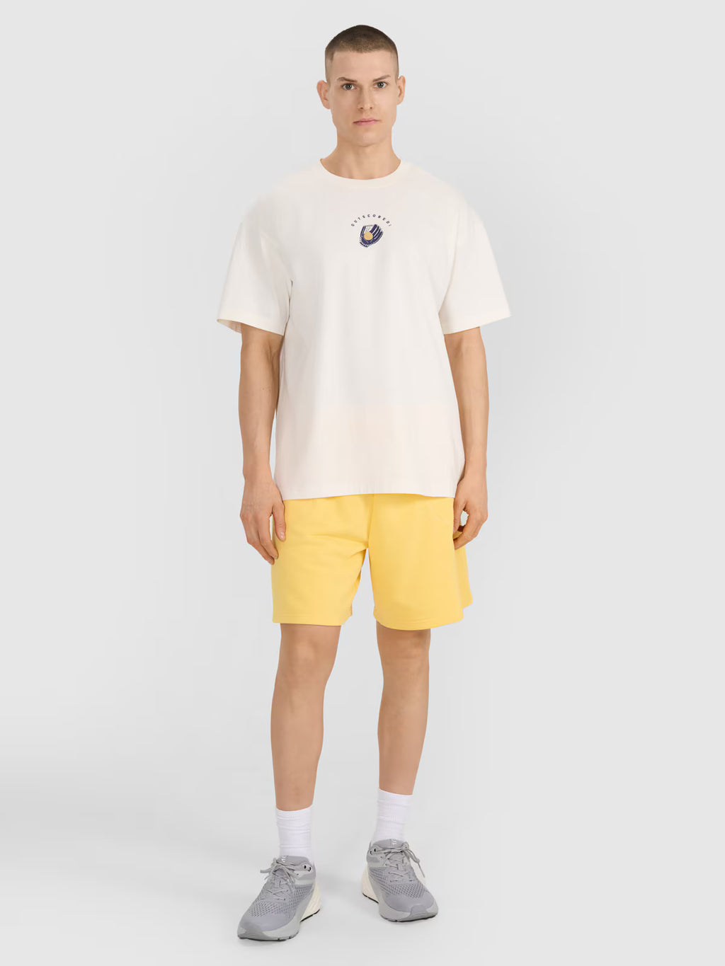 T-shirt oversize z nadrukiem męski