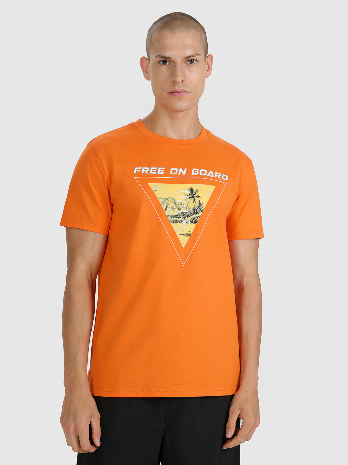 T-shirt regular z nadrukiem męski