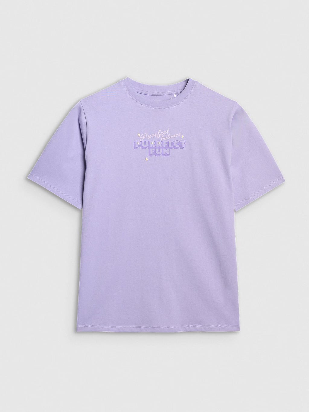 T-shirt oversize z nadrukiem dziewczęcy