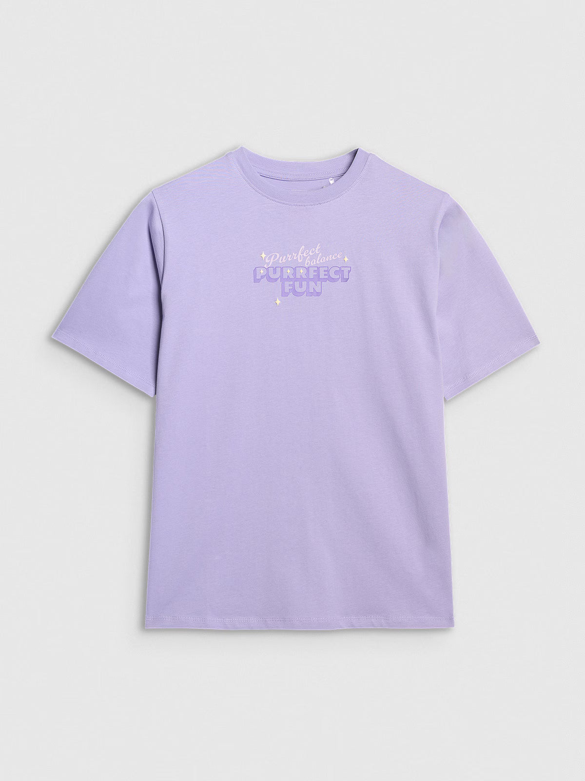 T-shirt oversize z nadrukiem dziewczęcy