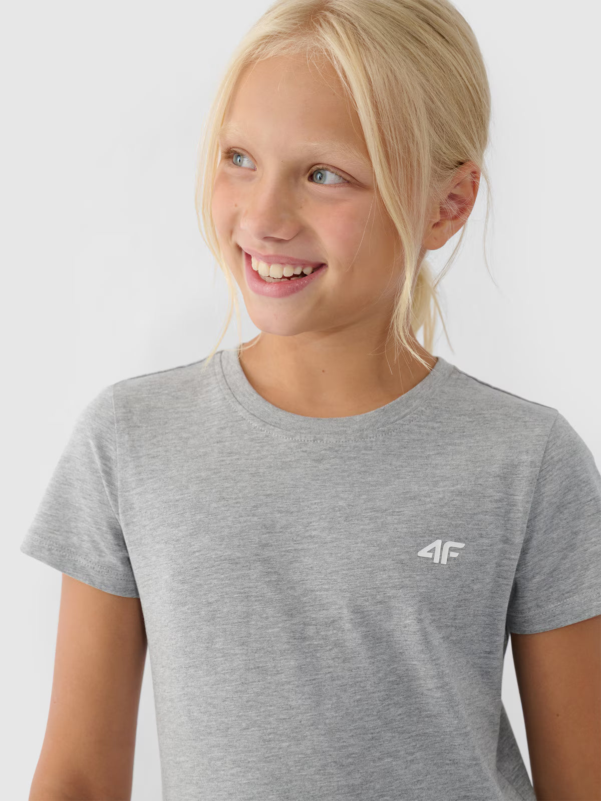 T-shirt gładki dziewczęcy