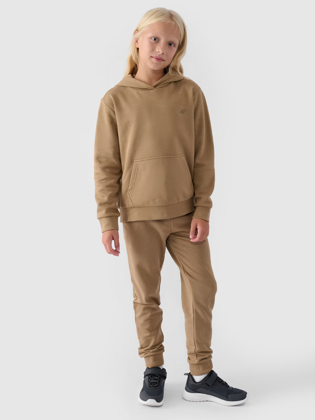 Bluza dresowa nierozpinana z kapturem dziewczęca