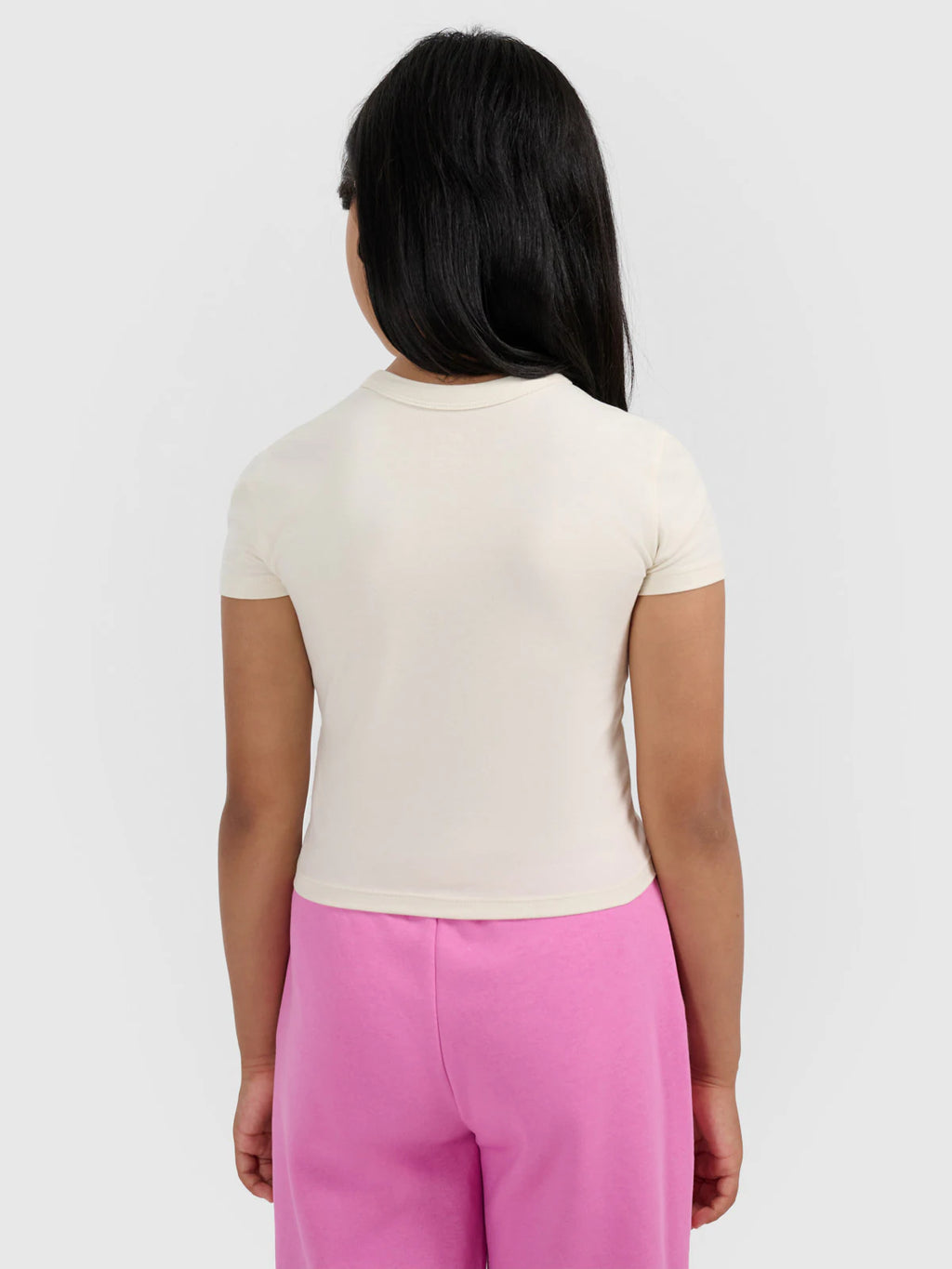 Crop top slim gładki dziewczęcy