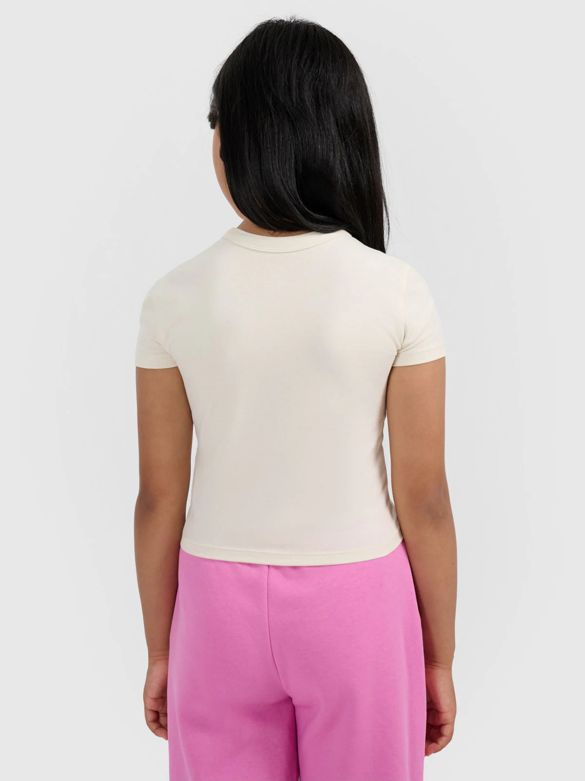 Crop top slim gładki dziewczęcy